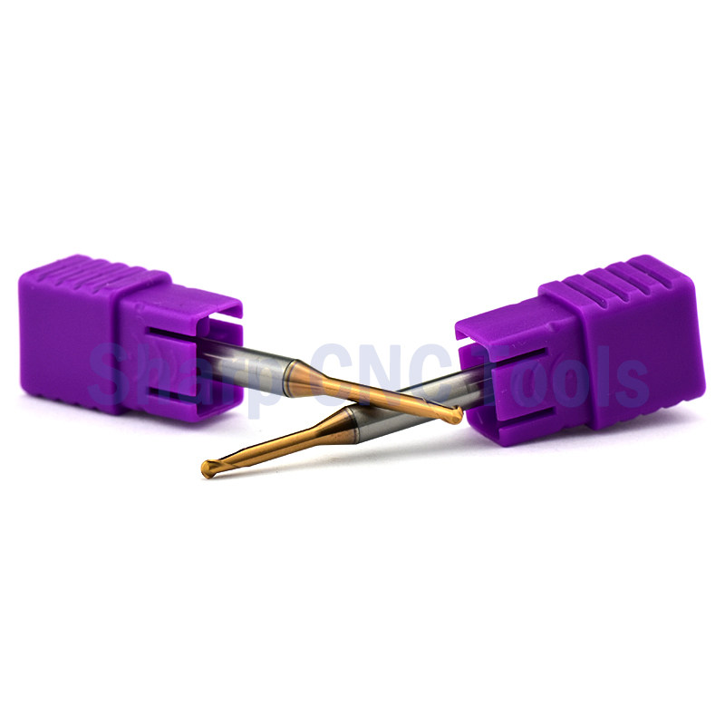 进口65度2刃钨钢小径深沟铣刀 长颈深沟平刀球头铣刀 0.2mm R0.1