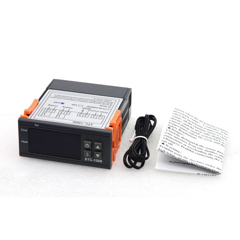 STC-1000 智能数显电子式温控器 可调温控开关 恒温控温器 220V