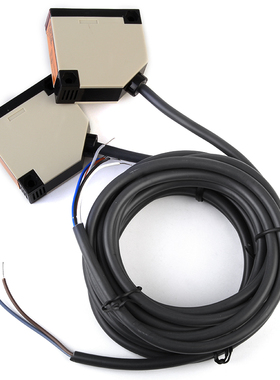 红外对射型光电开关E3JK-5DM1/5L感应开关传感器交直流通用12-220