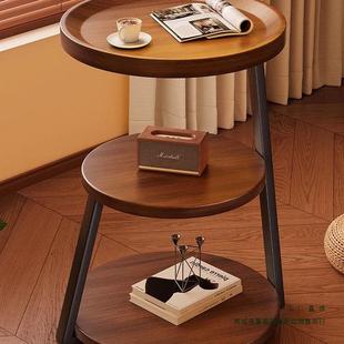 圆形床头小桌子 沙发边几小型简易茶几客厅家用阳台小茶桌2025新款