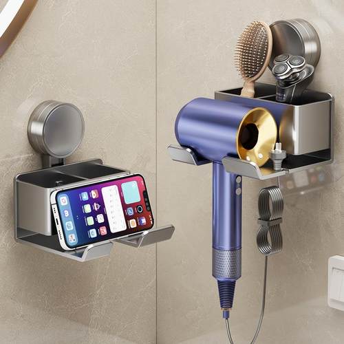 吸盘式吹风机置物架免打孔浴室壁挂卫生间电吹风支架吹风筒挂架子
