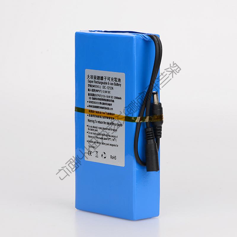 厂家直销3.7V;8.4V;12V大容量多用途可充备用锂电池(12000mAh)