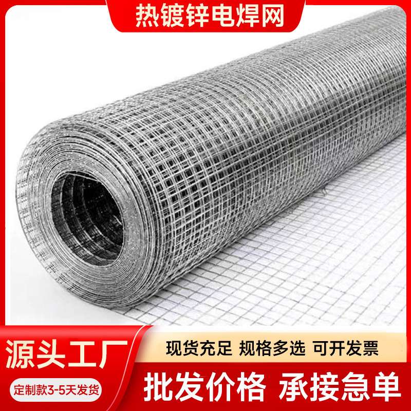 热镀锌电焊网铁丝网建筑防护镀锌电焊网钢丝网养殖围栏网防鼠网