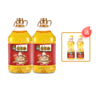 金胜花生油3.68L*2桶家用组合款赠花生油200ml*2瓶