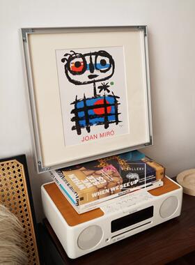 WGallery胡安米罗超现实抽象艺术装饰画反装合金框包豪斯撞色中古