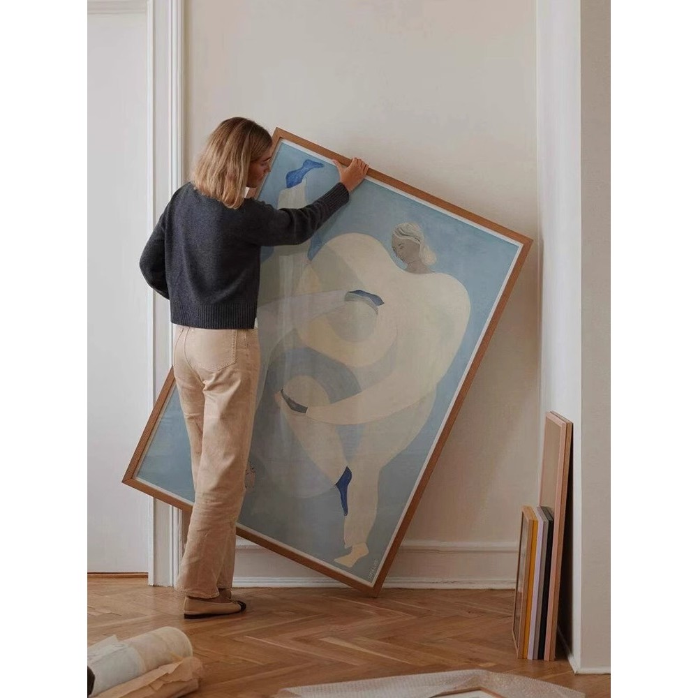 丹麦设计师装饰画抱抱你客厅沙发背景墙挂画北欧艺术Sofia Lind画