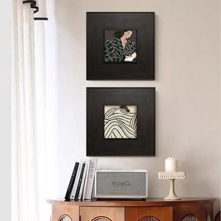 法式 饰画马蒂斯小众艺术抽象人物挂画高级感壁画 中古风走廊玄关装