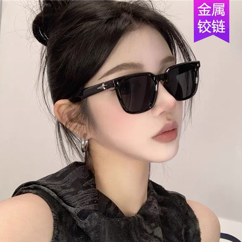 女士太阳镜男款高级感开车用防晒墨镜圆脸方框高清骑行墨镜眼镜