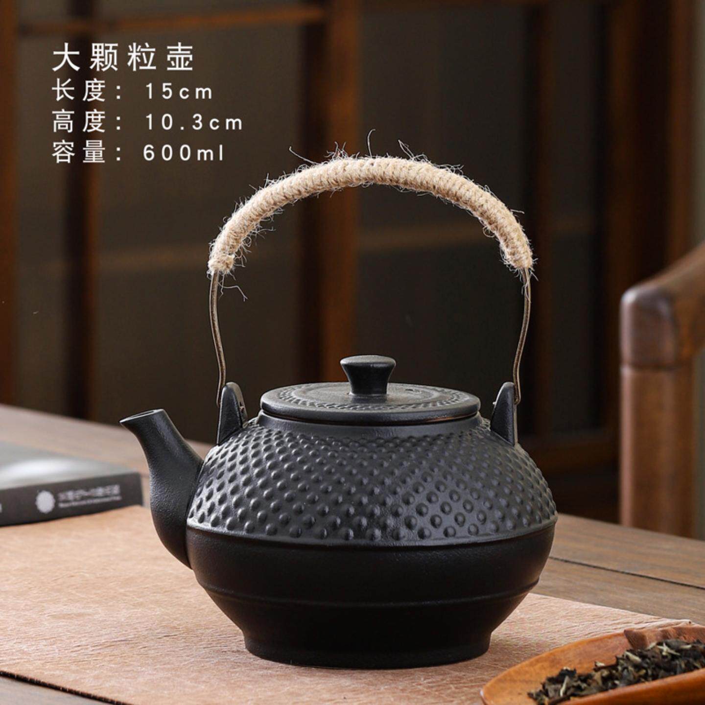 围炉煮茶壶黑陶大提梁壶南瓜壶