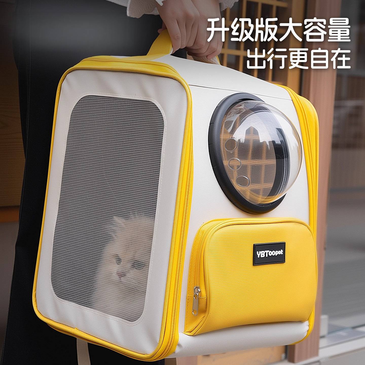 猫包外出双肩背包狗书包透气大