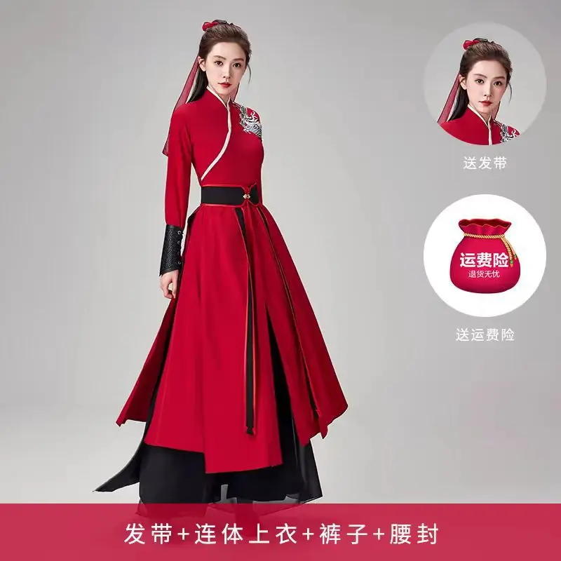 打鼓雪龙吟舞蹈演出服新款花木兰