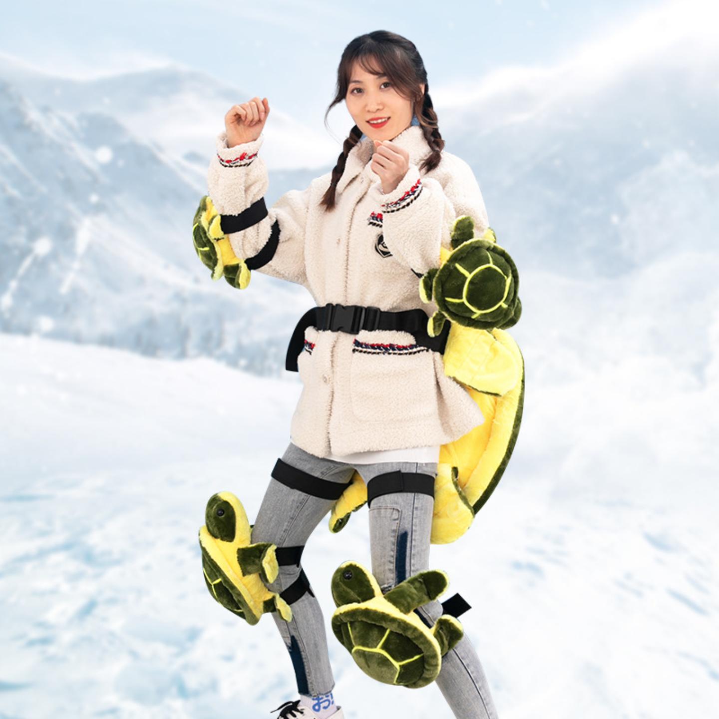滑雪护具毛绒玩具卡通可爱小乌龟