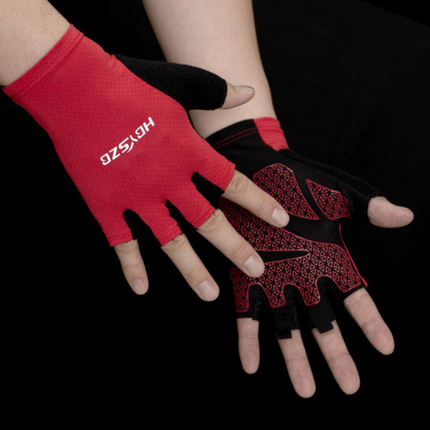 半指手套男女防滑透气夏季防晒速干骑行开车钓鱼运动骑手手套