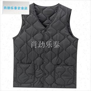 木鸟轻薄羽绒g棉马甲男款秋冬新款爸爸保暖上衣男士无袖坎肩外套l