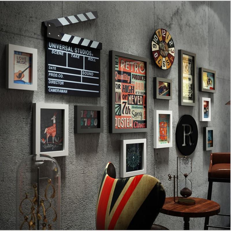 咖啡店装饰画工业风美发店创意墙面挂画复古酒吧酒馆清吧吧台壁画