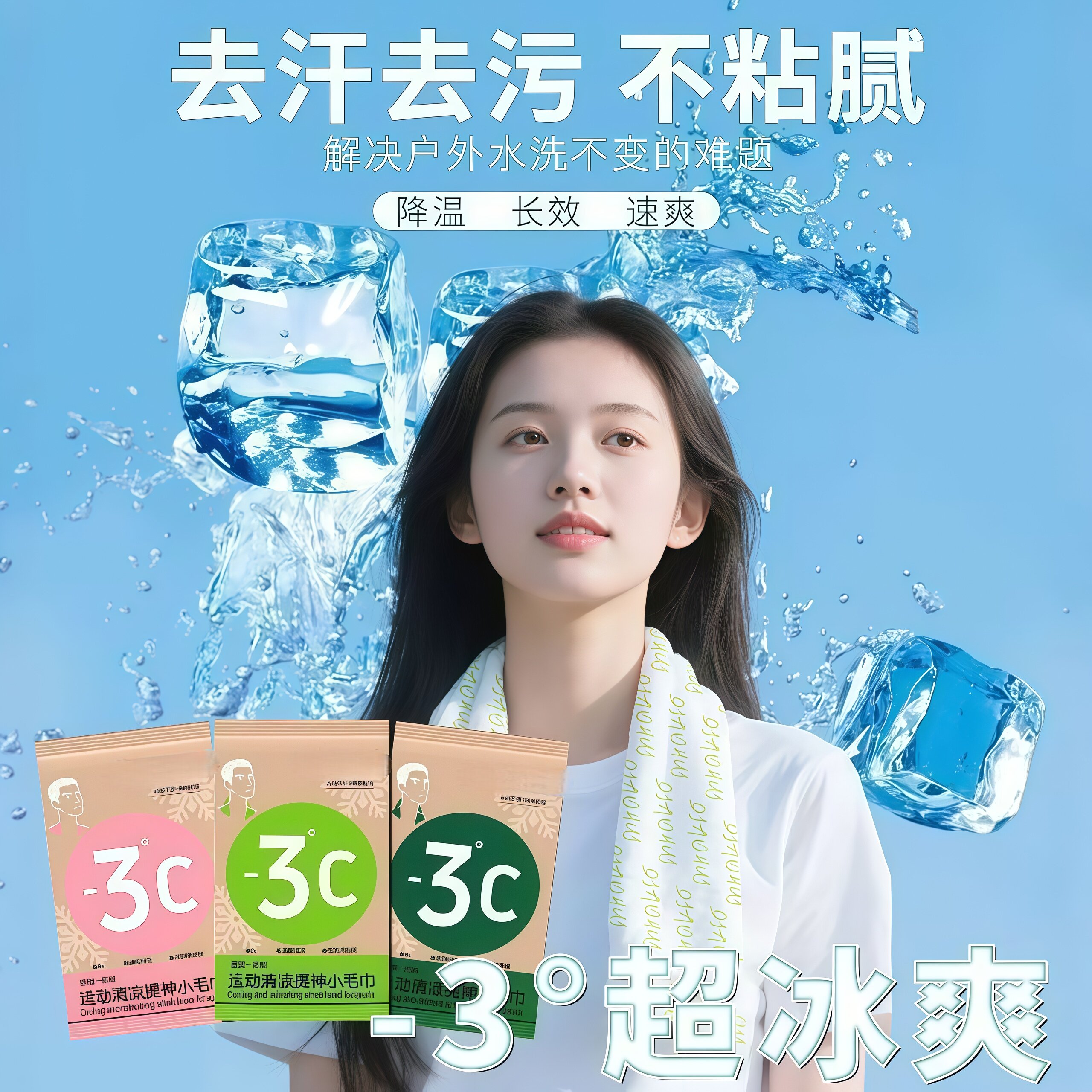 超大降温吸汗运动冰巾