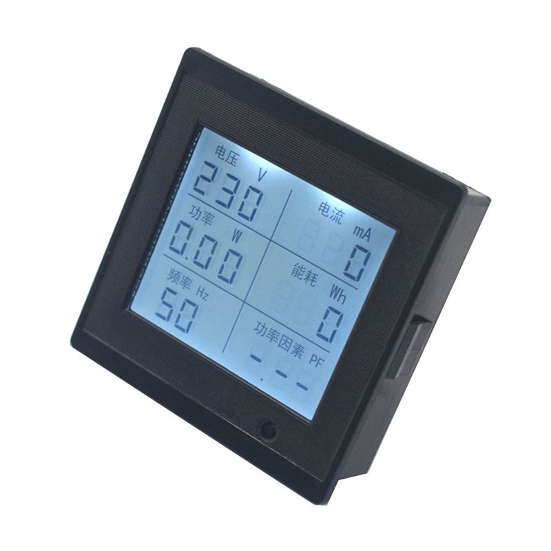 。交流电压电流表电量频功率因数测量仪液晶数显A率C80-300V 0-20