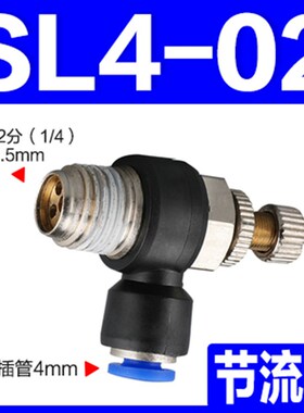 SL气动快速接头白色节流阀调速阀SL4/6/8/10/12-M501020304控制阀