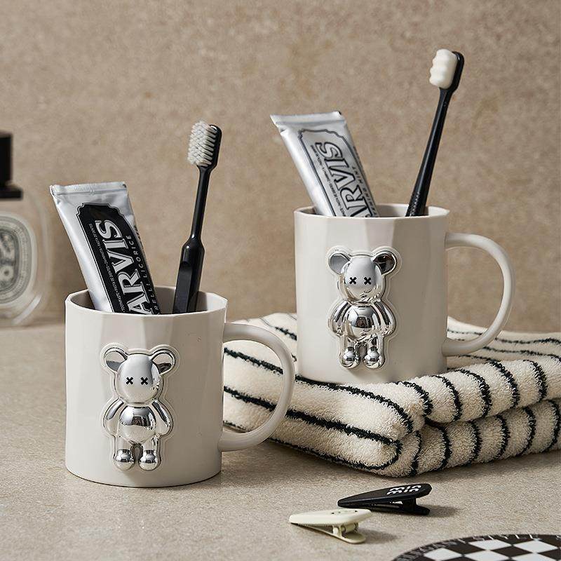 轻奢牙刷杯子学生宿舍漱口杯新款女生住校生高颜值洗漱用品牙杯缸