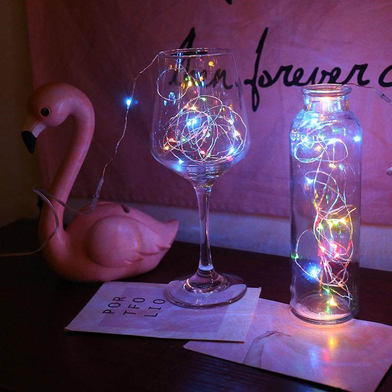 厂家直销跨境爆款3AA电池盒LED铜线灯串 圣诞装饰彩灯串灯闪灯