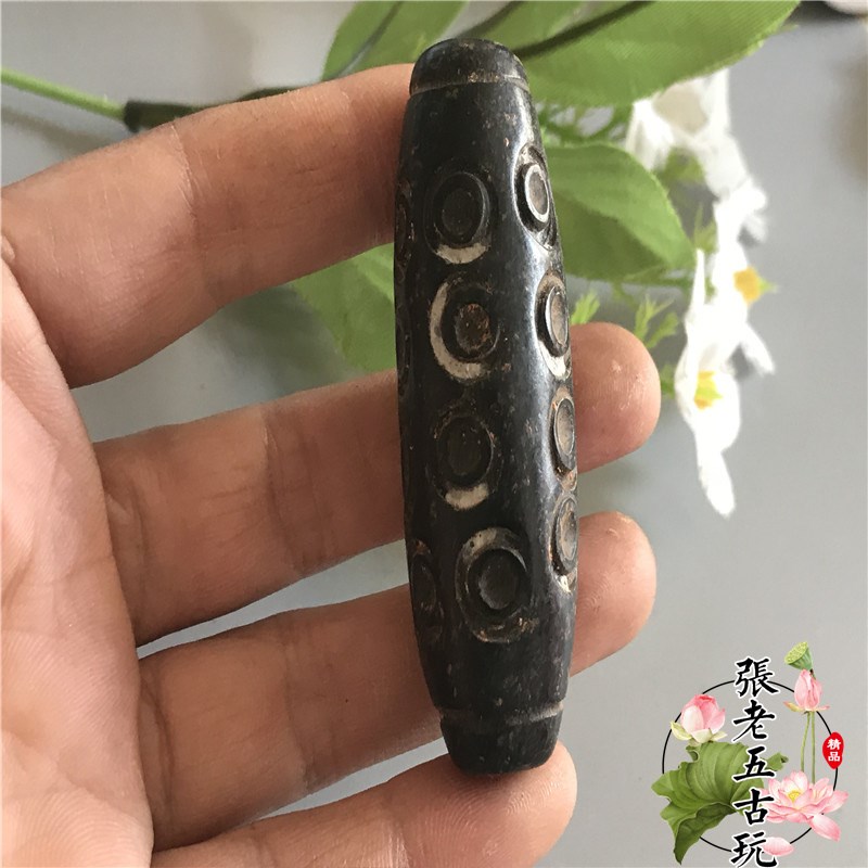 仿古玩杂项玉器收藏红山文化能吸磁铁陨石老物件老玉古董把件天珠