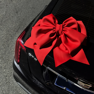 车尾蝴蝶结超大挂件尾部装饰品女生车时尚车载外部车尾装饰蝴蝶结