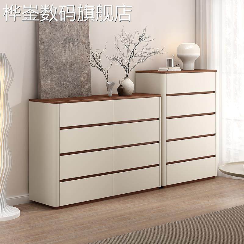 麦比梵现代简约斗柜卧室床尾收纳靠墙储物柜客厅家用六斗柜置物柜抽屉