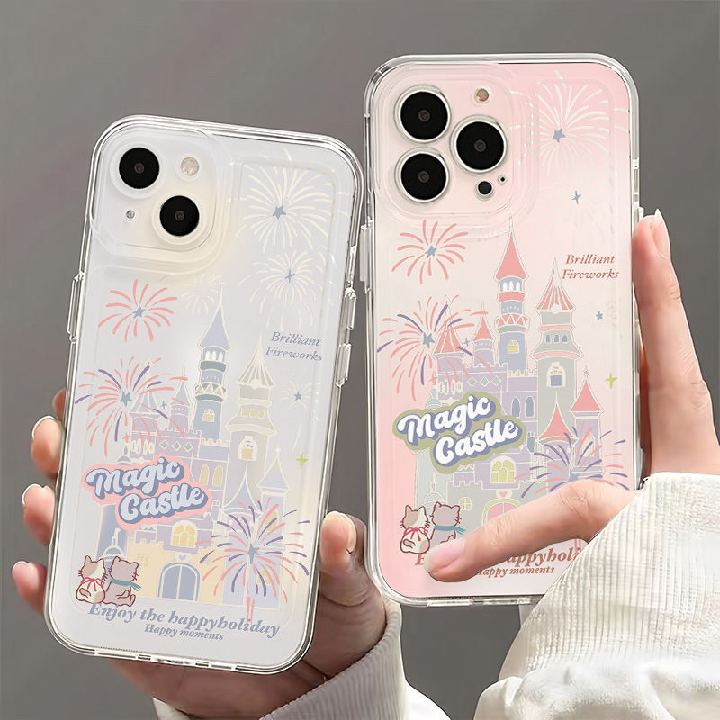 爱心城堡适用iPhone16手机壳