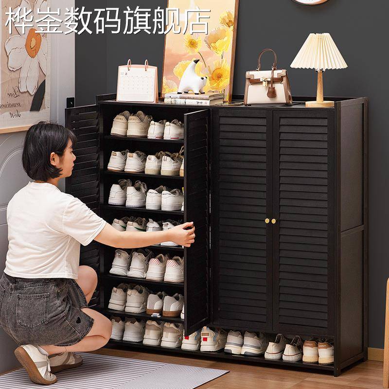 桦崟鞋柜家用门口入户鞋架子多层室内好看简易出租房带门置物收纳玄关