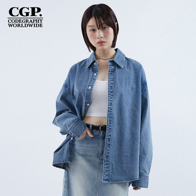 CODEGRAPHY韩国CGP春季男女同款百搭基础款长袖衬衫CBDUUDH400