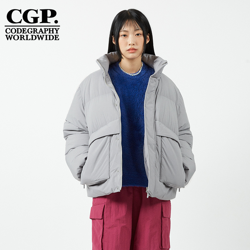 【Hoshi同款】CODEGRAPHY 男女同款冬季鸭绒短款羽绒服CBCWUIH001