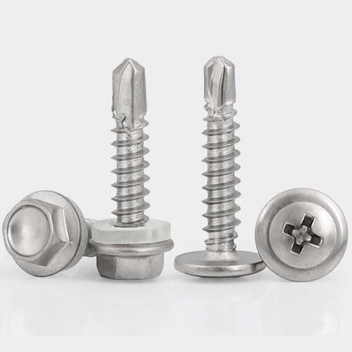 410不锈钢十字大扁头钻尾螺丝圆头带垫六角自攻自钻燕尾钉彩钢瓦