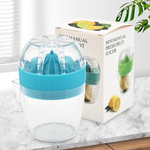 厂家手动榨汁器柠檬榨汁器 塑料便携式水果挤压器 橙子压榨器家用