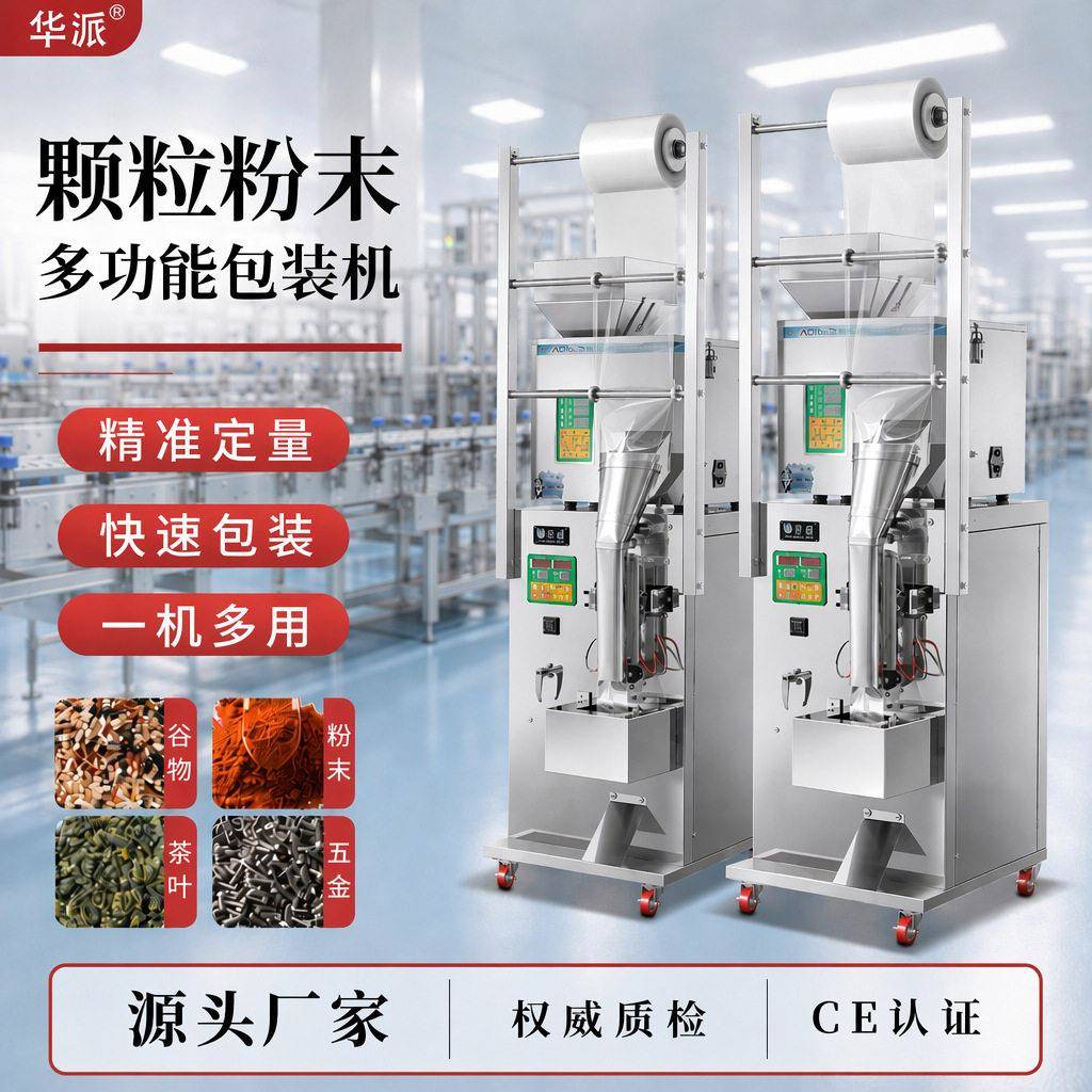 全自动粉末包装机食品茶叶品杂粮称重定量封口机华派图片