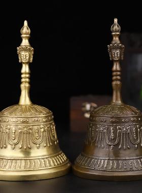 铜手摇铃法器手摇铃铜地钟引磬金刚铃法铃