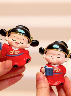 小状元逢考必过考神附体学生高考礼物开学季桌面书桌装饰品小摆件