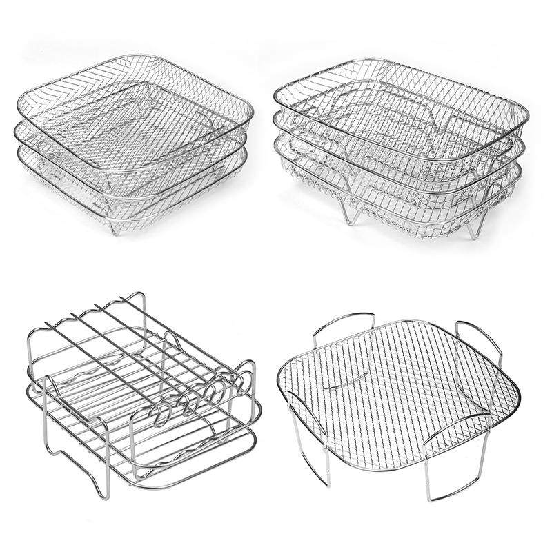 空气炸锅多层烤架专用配件托架304不锈钢支架内用双层三层通用架