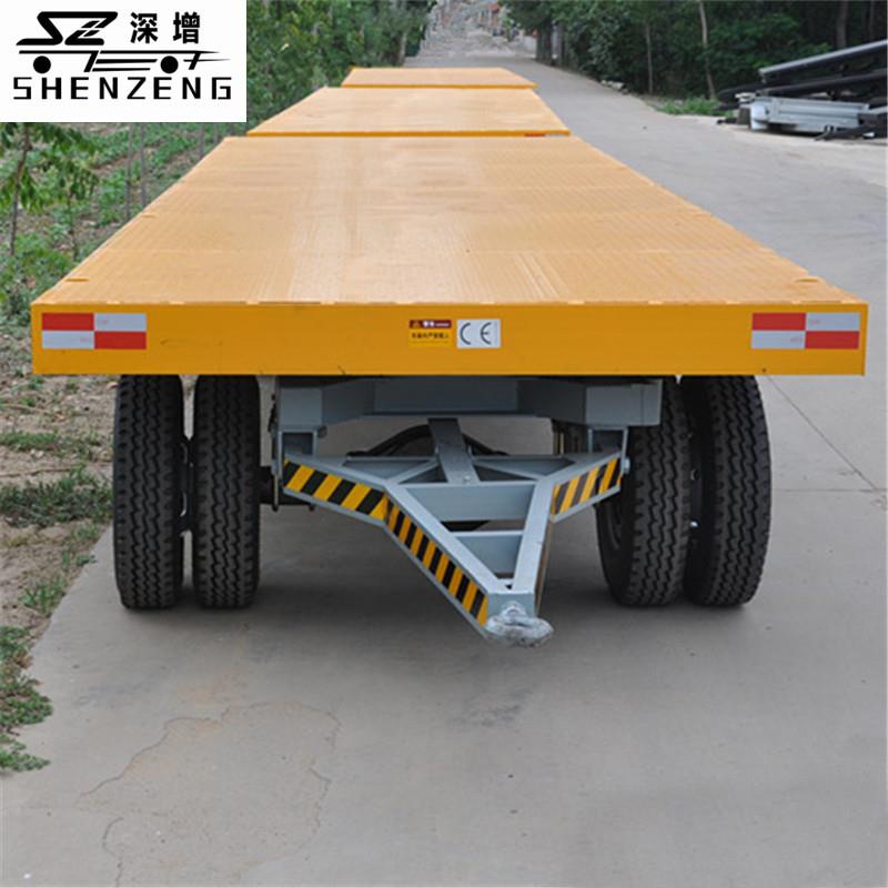 25吨重钢平板拖车重型全挂式平板拖车牵引平板拖车