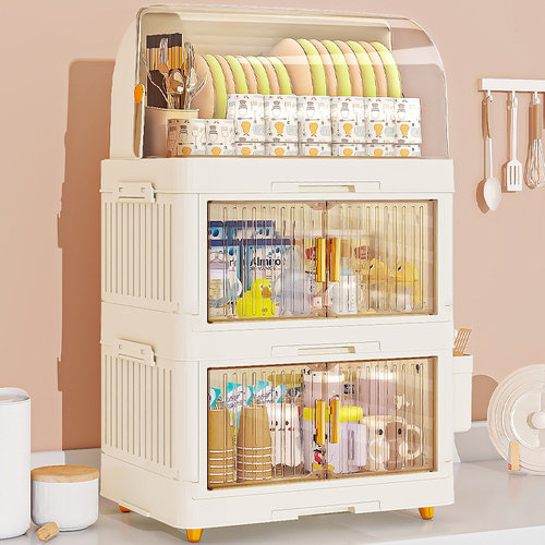 婴儿辅食收纳柜奶瓶专用防尘箱碗碟筷沥水置物架宝宝餐工具收纳盒