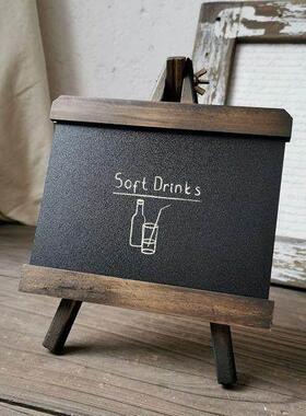 北欧复古吧台做旧小黑板留言板桌面小摆件高级感客厅过道装饰品