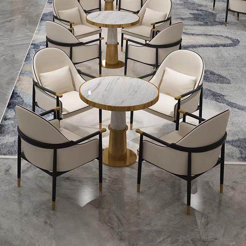 售楼处部新中式洽谈桌椅酒店会所茶楼接待一桌四椅样板房休闲餐椅