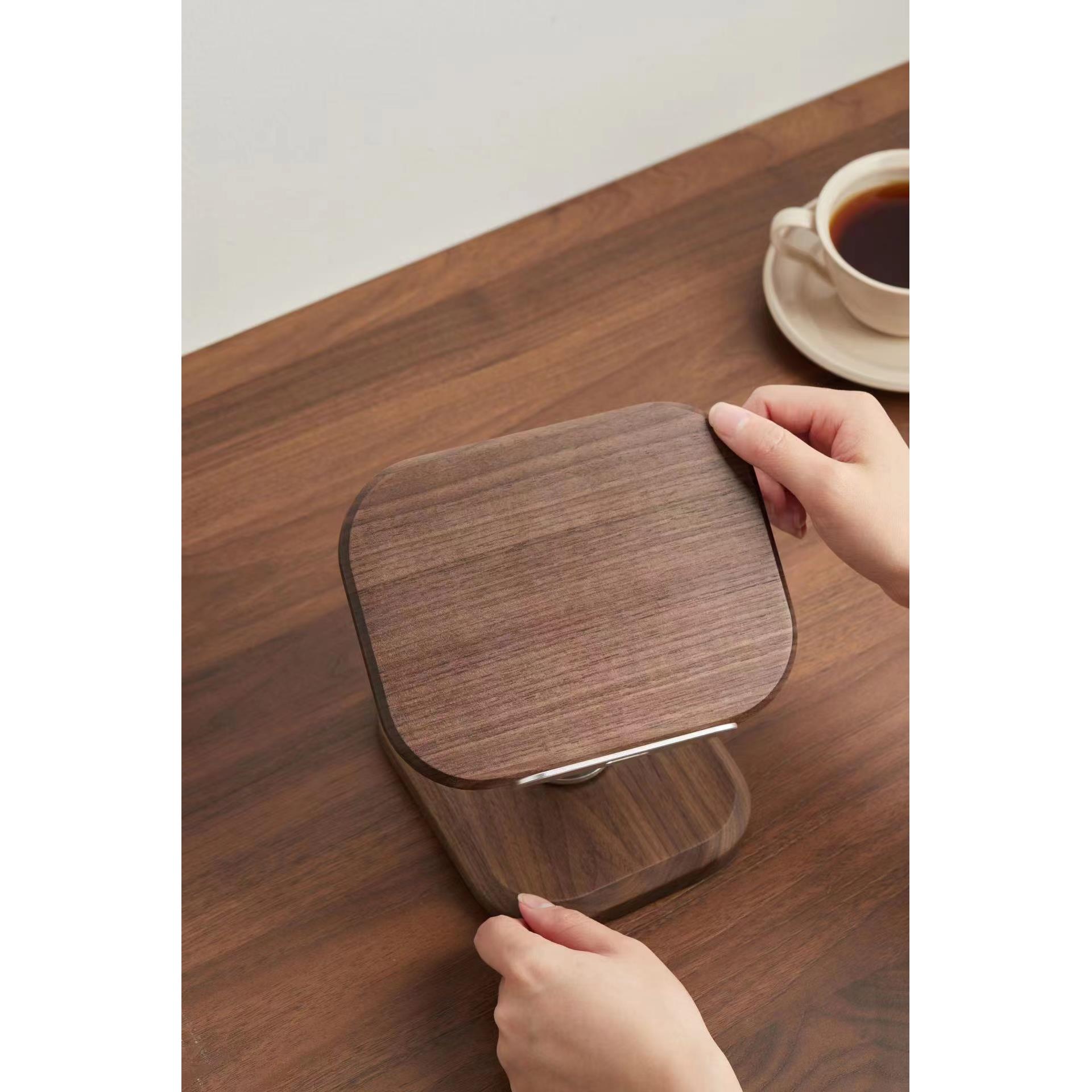 黑胡桃绘本漫画书图书架平板阅读旋转书架