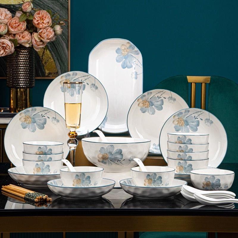 陶瓷餐具陶瓷高颜值套装一整套家居家用饭碗加厚碗碟防烫家庭碗盘