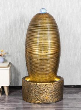 招财流水摆件室内客厅风水轮循环水喷泉办公室风水球落地装饰景观