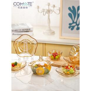comite高颜梅花五福系列家用琥珀碗盘乔迁宴请餐具套装