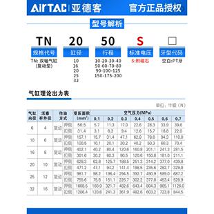 25X10X20x25X30x35x40x45x50 亚德客双轴双导杆气缸TN10