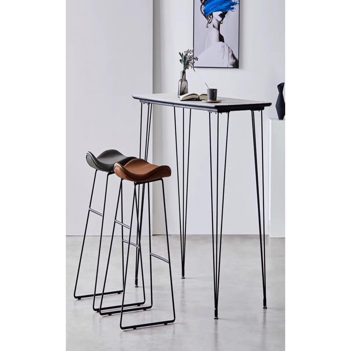 定制简约铁艺三爪空心带调节款桌脚桌腿茶几椅子支架吧台钢脚架