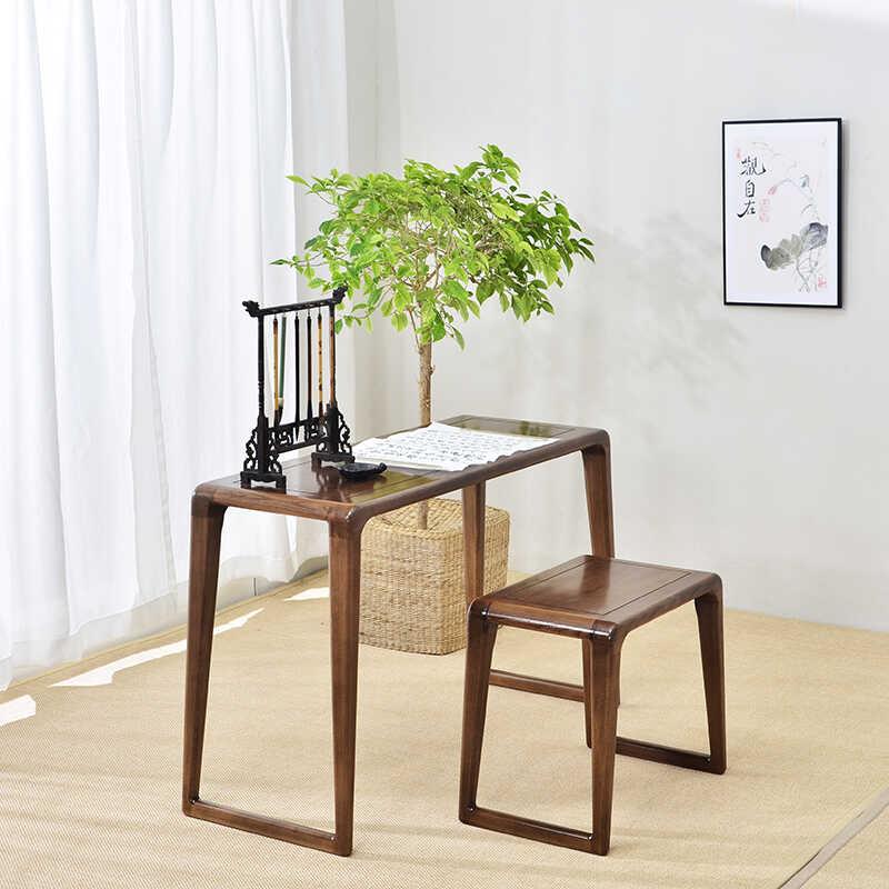 老榆木古琴桌专业古琴桌凳子新中式共鸣琴桌实木桌国学桌书法桌