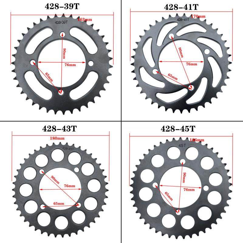 420#428#内孔76mm越野摩托车改装配件 小高赛后链轮大链盘牙盘