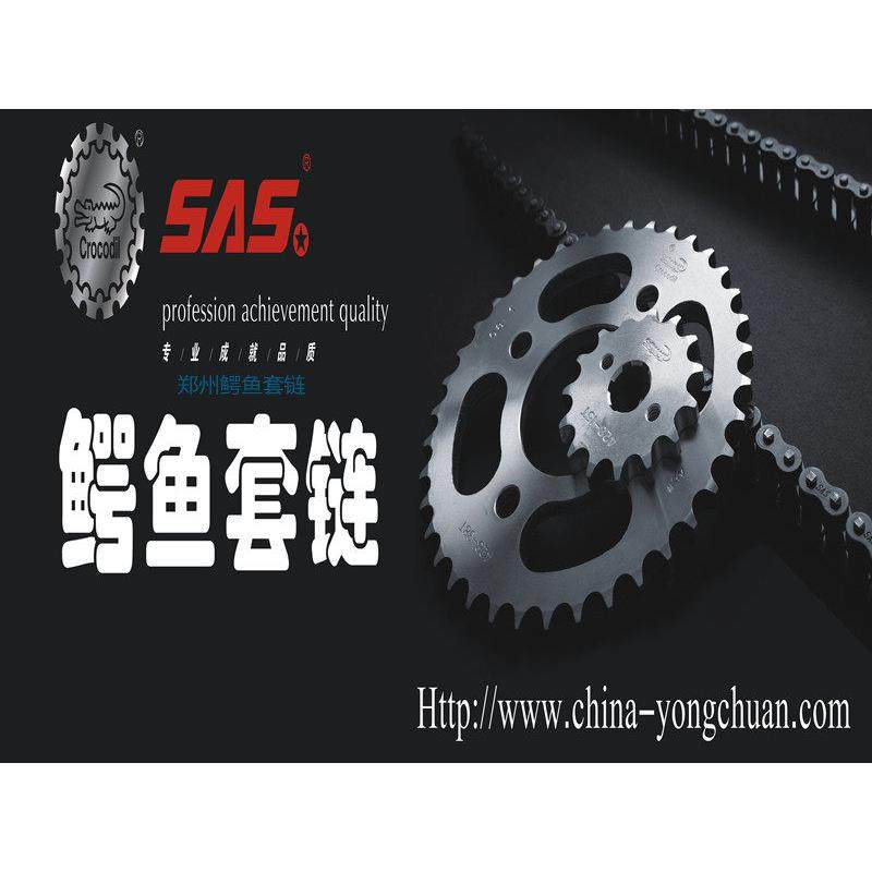 鳄鱼摩托车套链沙地系列链条链轮链盘齿轮JD WY GS 天剑 FXD适用
